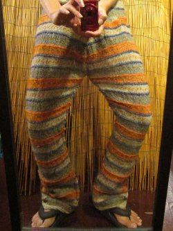 画像2: 手編み＊ヘンプウール素材＊ロングパンツ