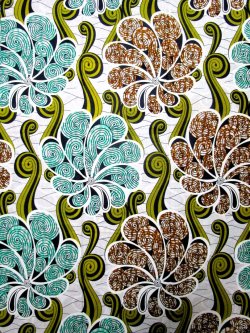 画像1: アフリカンプリント生地 パーニュ