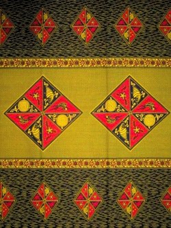 画像1: アフリカンプリント生地 パーニュ