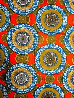 画像1: アフリカンプリント生地 パーニュ