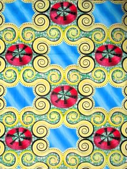 画像1: アフリカンプリント生地 パーニュ