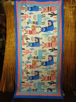 画像1: アニマルプリント＊ポリエステル素材＊タッセル付き＊大判ストール＊マルチクロス