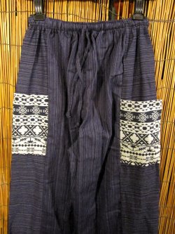 画像2: 織り柄＊パッチポケット＊コットン素材＊アラジンパンツ