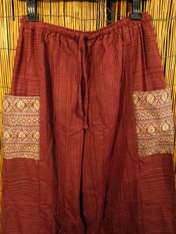 画像2: 織り柄＊パッチポケット＊コットン素材＊アラジンパンツ