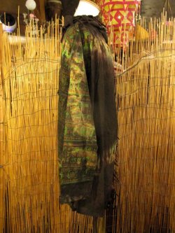 画像2: タイダイ染め＆民族調プリント＊コットン素材＊ゆったりサイズ＊２ＷＡＹ＊フリンジ＊スナフキン＊旅人風コート