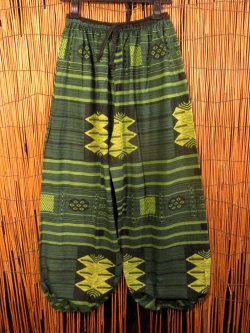 画像1: 織り柄風プリント＊コットン素材＊ふんわり＊アラジンパンツ