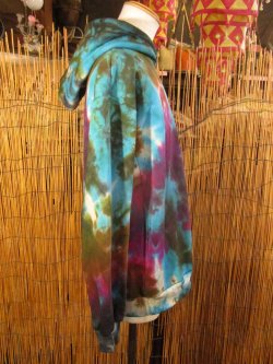 画像2: タイダイ染め＊裏起毛＊スウェット生地＊パーカー