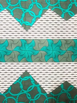 画像1: アフリカンプリント生地 パーニュ