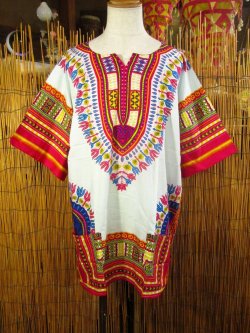 画像1: アフリカンプリント＊ダシキ＊ＤＡＳＨＩＫＩ＊ＸＬ