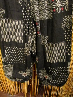 画像3: 粗織り＊コットン素材＊和風プリント＊もんぺ風＊アラジンパンツ 