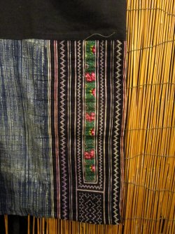 画像2: 古布＊モン族＊刺繍＊ショート丈＊タイパンツ