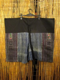 画像5: 古布＊モン族＊刺繍＊ショート丈＊タイパンツ