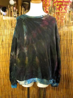 画像1: タイダイ染め＊コットン素材＊スウェット生地＊トレーナー