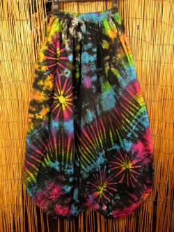 画像1: タイダイ染め＊コットン素材＊ゆったりシルエット＊ビッグアラジンパンツ＊バルーンパンツ