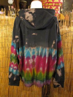 画像3: タイダイ染め＊裏起毛＊スウェット生地＊ジップアップ＊パーカー＊ＸＬ