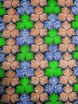 画像1: アフリカンプリント生地 パーニュ