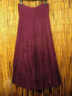 画像1: 無地＊レーヨン素材＊巻きタイプ＊ロングパンツ＊ラップパンツ