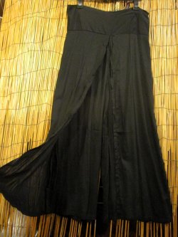 画像2: 無地＊レーヨン素材＊巻きタイプ＊ロングパンツ＊ラップパンツ
