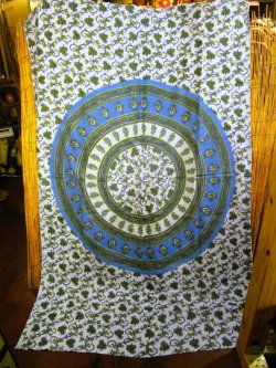 画像1: 【２２０ｃｍ×１４７ｃｍ】インド綿＊マルチクロス