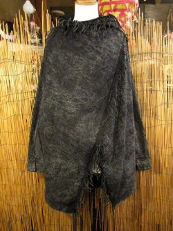 画像1: ストーンウォッシュ加工＊コットン素材＊ゆったりサイズ＊２ＷＡＹ＊フリンジ＊スナフキン＊旅人風コート