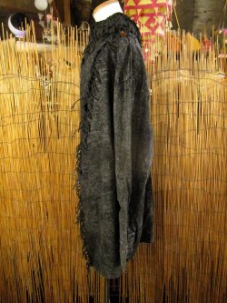 画像2: ストーンウォッシュ加工＊コットン素材＊ゆったりサイズ＊２ＷＡＹ＊フリンジ＊スナフキン＊旅人風コート