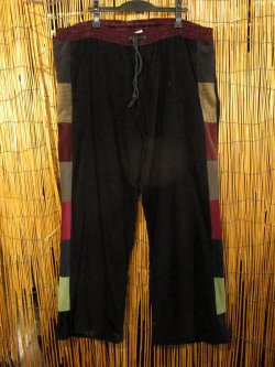 画像1: パッチワーク＊コーデュロイ素材＊ゆったり＊ロングパンツ