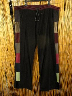 画像1: パッチワーク＊コーデュロイ素材＊ゆったり＊ロングパンツ