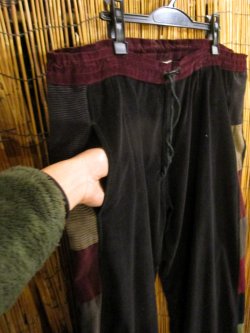 画像4: パッチワーク＊コーデュロイ素材＊ゆったり＊ロングパンツ