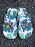 【２２・５ｃｍ〜２３ｃｍ】お花プリント＊鈴付き＊ビーチサンダル
