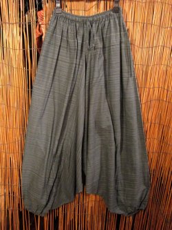 画像1: 二色の糸＊コッン素材＊シンプル＊ふんわり＊サルエルパンツ