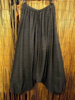 画像1: 二色の糸＊コッン素材＊シンプル＊ふんわり＊サルエルパンツ