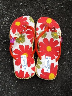画像4: 【２３ｃｍ〜２３・５ｃｍ】お花プリント＊鈴付き＊ビーチサンダル