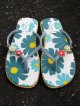 【２３ｃｍ〜２３・５ｃｍ】お花プリント＊鈴付き＊ビーチサンダル