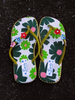 画像4: 【２３ｃｍ〜２３・５ｃｍ】お花プリント＊鈴付き＊ビーチサンダル