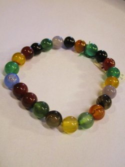 画像2: 【アゲート】８mm＊天然石＊数珠タイプ＊ブレスレット