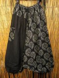 黒色＋和風プリント＊切り替え＊コットン素材＊ふんわり＊サルエルパンツ