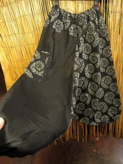 画像3: 黒色＋和風プリント＊切り替え＊コットン素材＊ふんわり＊サルエルパンツ