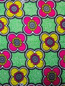 画像1: アフリカンプリント生地 パーニュ