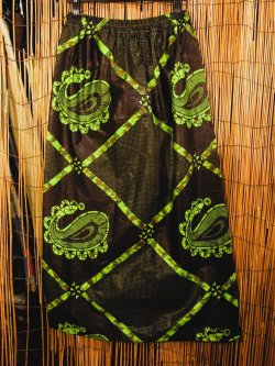 画像1: パーニュ生地＊コットン素材＊アフリカンプリント＊ロングスカート