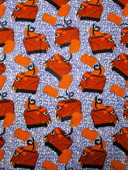 画像1: アフリカンプリント生地 パーニュ