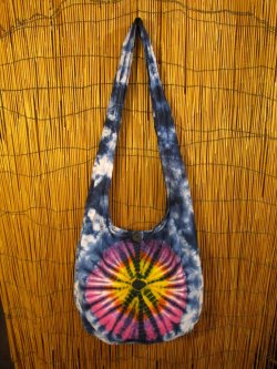 画像1: タイダイ染め＊コットン素材＊ショルダーバッグ