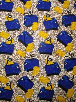 画像1: アフリカンプリント生地 パーニュ