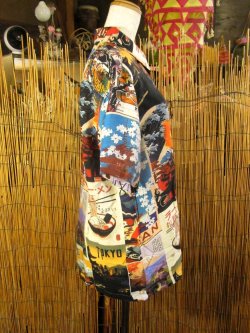 画像2: 和風プリント＊コットン＆リネン混紡＊個性的＊半袖＊アロハシャツ ＊Ｍ