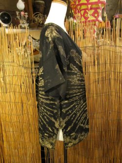 画像2: モノトーンタイダイ染め＊レーヨン素材＊半袖＊プルオーバー