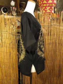 画像2: モノトーンタイダイ染め＊レーヨン素材＊半袖＊プルオーバー