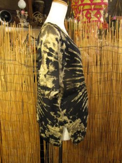 画像2: モノトーンタイダイ染め＊レーヨン素材＊半袖＊プルオーバー