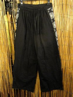 画像4: 和風プリントコットン素材＊エプロン風＊別生地付き＊変型ロングパンツ
