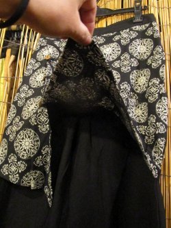 画像3: 和風プリントコットン素材＊エプロン風＊別生地付き＊変型ロングパンツ