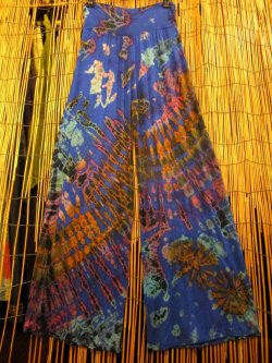 画像6: タイダイ染め＊レーヨンスパンデックス素材＊ストレッチ＊ロングパンツ