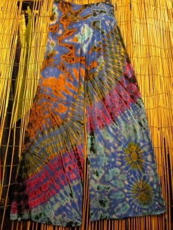 画像4: タイダイ染め＊レーヨンスパンデックス素材＊ストレッチ＊ロングパンツ